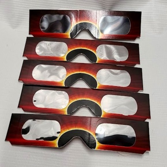 Xperk Other - 5 Pair of Solar Eclipse Paper Glasses CE ISO Certified USA Stock Brand New